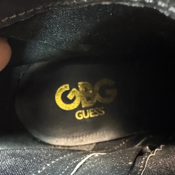 Guess Black Heeled Boots with Studded Straps woman’s 8.5 (j82) - Picture 5 of 10